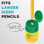 Ticonderoga My First Pencil Sharpener, 1 Hole, Large Barrel, Yellow/Green