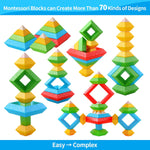 Hieoby Montessori Toys for Toddlers Boys Girls Preschool Learning Activities 30Pcs Building Blocks Stacking Educational Toys STEM Toddler Manipulatives Birthday Gifts Toddler Toys for 3 4 Year Old
