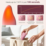 Momcozy A1Pro Lactation Massager with Heat, Deep Vibration, Cozy Red, 1PCS | Rapid Heating, Clog Relief, Efficient Pumping, Breastfeeding Essentials, Memory Function, Fast Charging, Nursing, Soothing