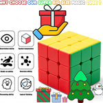 Giant Magic Cube, 18CM Big 3x3 Speed Cube Color-Matching 3D Sensory Puzzle Box Super Large Birthday Christmas Stocking Stuffers Gift for Kids Adults Fidget Toy Brain Teasers Cubing Classroom Speed Toy