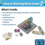 ThinkFun gravity maze for kids 8-12 - logic game with 9 towers and 3 marbles - STEM toy for boys and girls