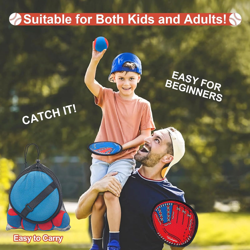 Toss and Catch Ball Game, Kids Toddler Baseball Glove & Catch Ball Toys, Outdoor Games for Family, Toys for Beach Yard Pool Outside, Birthday Easter Gift for Ages 3 4 5 6 7 8-12 Year Old Boys Girls