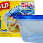 Glad GladWare Mini Round Food Storage Containers, 4 Oz, 8 Count | BPA-free, lock-tight seal for snacks, portion control, and on-the-go; reusable and stackable