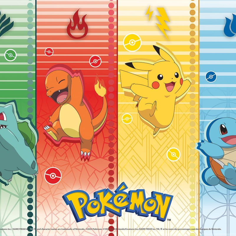 Buffalo Games Pokémon Jigsaw Puzzle - 4-Pack, 500 Pieces Each, Multicolor - Includes 4 Posters - Screen Free Activity - Pokemon Puzzle Gift for Fans