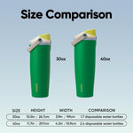Owala FreeSip Sway Insulated Stainless Steel Water Bottle with Two-Way Spout, Built-In Straw and Bucket Handle, Made for Travel, School, and Sports, BPA Free, Leak Proof, 30 oz, Putting Green