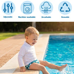 ALVABABY Swim Diapers 2pcs Reusable Baby Boy Swim Diaper 0-8 Months Adjustable Snap Washable Infant Toddler Swimming Diaper for Pool Beach & Swim Lessons – Waterproof PUL Leak-Proof UPF 30+ Small Size