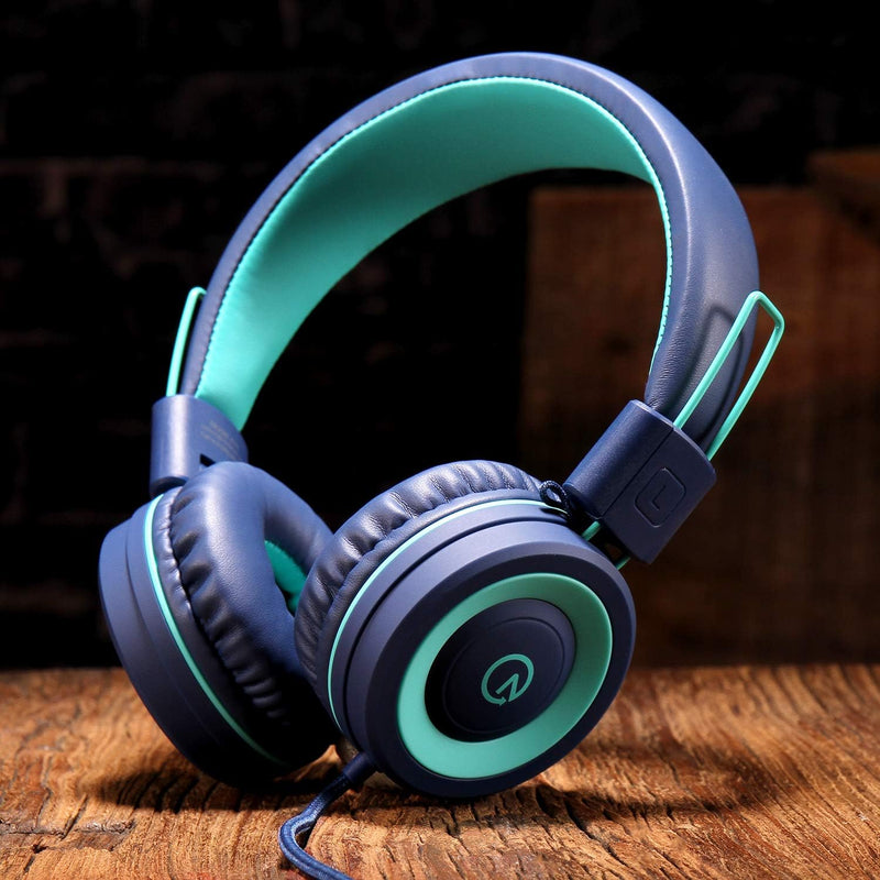Kids Headphones - noot products K11 Foldable Stereo Tangle-Free Wired Cord On-Ear Headset