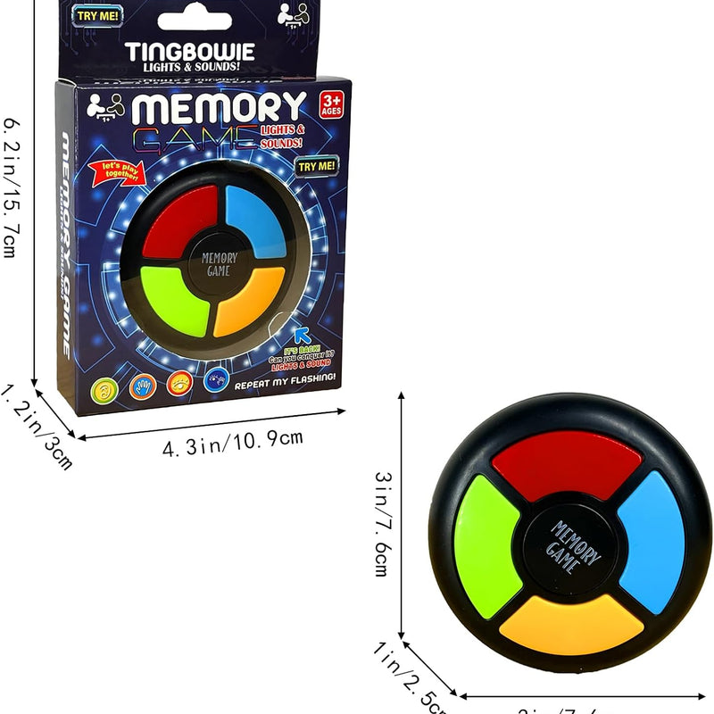 tingbowie handheld electronic memory game with lights and sounds for kids