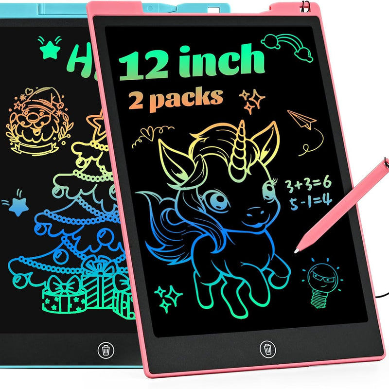 eooCoo toddler LCD writing tablet for kids, 2 pack, 8.5 inch, travel essentials for boys and girls aged 3-5