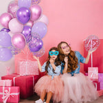 68pcs pink and purple balloons latex for wedding, girls birthday, baby shower decorations