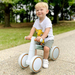SEREED Baby Balance Bike for 1-2 year olds, Aluminum Frame, 4 Wheels, Sturdy and Comfortable Design