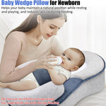 Baby Wedge Pillow, Adjustable Breastfeeding Pillow | For Reducing Spit-Up, Bottle Feeding