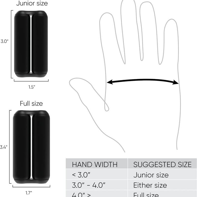 ONO Roller - Handheld Fidget Toy for Adults | Help Relieve Stress, Anxiety, Tension | Promotes Focus, Clarity | Compact, Portable Design (Black, Junior Size - ABS Plastic)