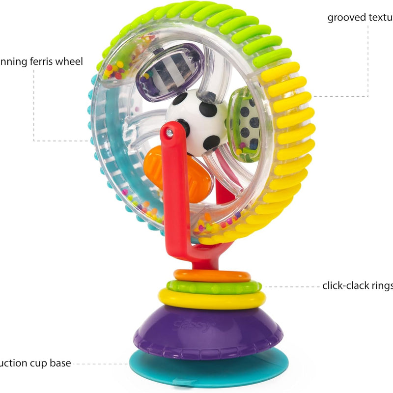 Sassy Wonder Wheel Spinning High Chair Tray Toy for 6 Months and Up