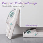 Potty Training Seat, 2-in-1 Toddler Toilet Seat with Steps, Upgrade Potty Step Stool for Toddler with Anti-Slip Pad Step Stool, Extended Splash Guard, Foldable Potty Ladder Boys Girls, Green