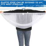 Baby Mosquito Net for Stroller, Bug Net and Mesh Protection,White | Reusable Portable Baby Insect Netting for Stroller, Playards, Pack N Plays and Portable Mini Crib