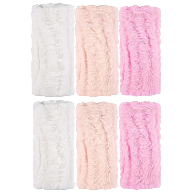 Baby Washcloths and Burp Cloths, Soft Absorbent Towels for Newborns, 6 Pack, 12x12 Inches (Pink)