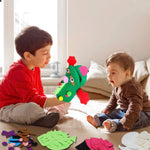 WATINC 6-Piece Animal Hand Puppet Making Kit for Kids, DIY Art Craft Felt Sock Puppets, Pompoms, Googly Eyes, and Felt Decorations for Creative Storytelling and Role Play.