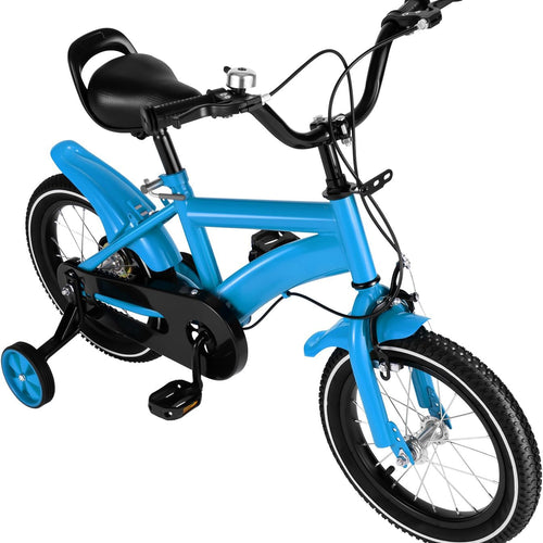 YIYIBYUS 14" Kids Bike, 14 Inch Children's Bicycle, Training Wheels, Adjustable Height, Dual Brake, Suitable for 3-6 Years Old