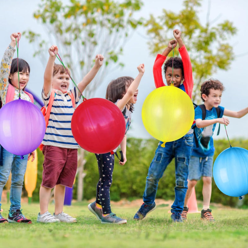 30Pcs Punch Balloons - Heavy Duty Party Favors for Kids with Rubber Band Handle