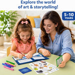 Skillmatics Storybook Art Kit – Adventures, Writing Activity, Gift for Kids | Create Adventure Stories, 300+ Stickers, Scrapbooking & Journal, Storytelling Activity, Screen-Free Craft, Ages 5, 6, 7, 8, 9