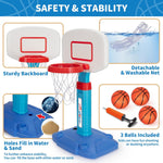 Adjustable Toddler Basketball Hoop Indoor for Kids Age 1-3 with 3 Balls and Mini Basketball Hoop