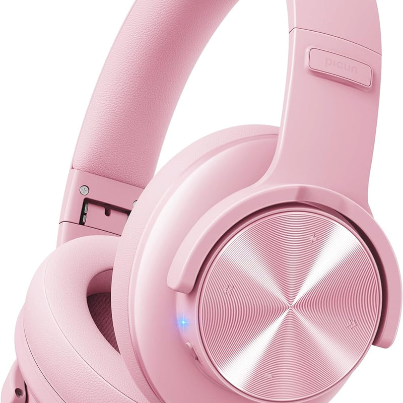 Picun B8 Bluetooth Headphones, 120H Playtime Headphone Wireless Bluetooth with 3 EQ Modes, Low Latency, Hands-Free Calls, Over Ear Headphones for Travel Home Office Cellphone PC Black
