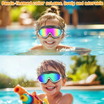 COOLOO 2 Pack Kids Goggles 4-16, Wide View No Leaking Kids Swim Goggles | Anti-fog & Anti-UV Swimming Goggles for Girls Boys