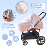 South to East Breathable Mosquito Net for Stroller with Drawstring, White | Baby Bug Netting with Storage Bag, Portable Stroller Mosquito Nets for Car Seat, Bassinet, Cradle, Travel & Camping Crib