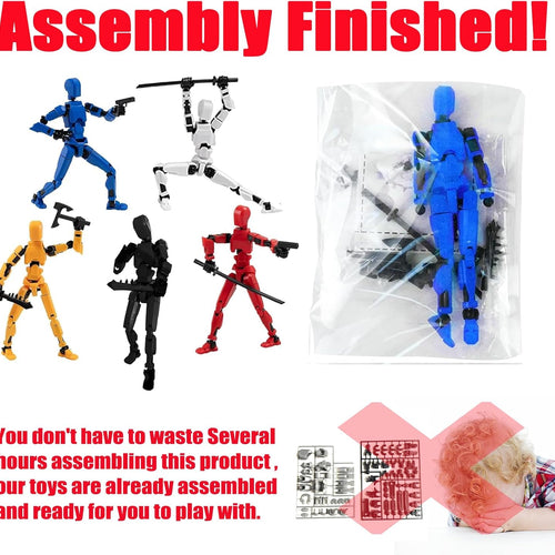 2026 New Assembly Completed-Titan 13 Action Figure,Dummy Robot 13 Action Figures Set,3D Printed Multi-Jointed Action Figures,Nova 13 Action Figure for Collectors Desktop Decorations (5pcs)