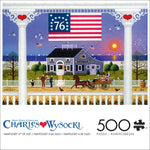Buffalo Games Charles Wysocki Nantucket Jigsaw Puzzle - 500 Piece, 21.25 x 15 in - Reference Poster - Jigsaw Puzzles for Adults - Patriotic Art