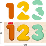 Fisher-Price Wood Montessori Toy 1-2-3 Puzzle, American Montessori Society Seal of Excellence, 6-Piece Wooden Learning Activity & Expert Play Tips for Toddlers & Kids Ages 2+ Years (Amazon Exclusive)
