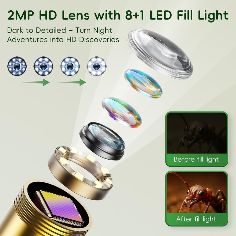 Borescope Camera Toy with Light for Kids STEM Science Educational Toy