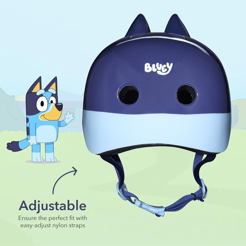 Bluey Kids Bike Helmet, Adjustable Fit, Safety for Cycling, Skateboarding, Scooters, Ages 5+