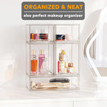 SpaceAid Bottle Storage Organizer Baby - Acrylic Bottles Station Organizer Container, Stackable Clear Drawers for Countertop, Vanity, Bathroom, Cabinet, Pantry Organization, 5 Pack, 2S2M1L, 15.4"H