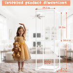 Large Stuffed Animal Storage Organizer, Creative PVC Stuffed Animals Storage Zoo Cage, Vertical Space Saving Large Capacity Plush Toy Zoo Holder for Kidroom Playroom-White