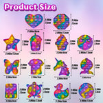 14 Pack Pop Fidget Sensory Toys Party Favors for Kids 4-8 8-12 Year Boys Girls Mini Fidget Toy Bulk Bubbles Popper for Easter Basket Stuffers Stress Toy for Birthday Party Favors Toddler Toys