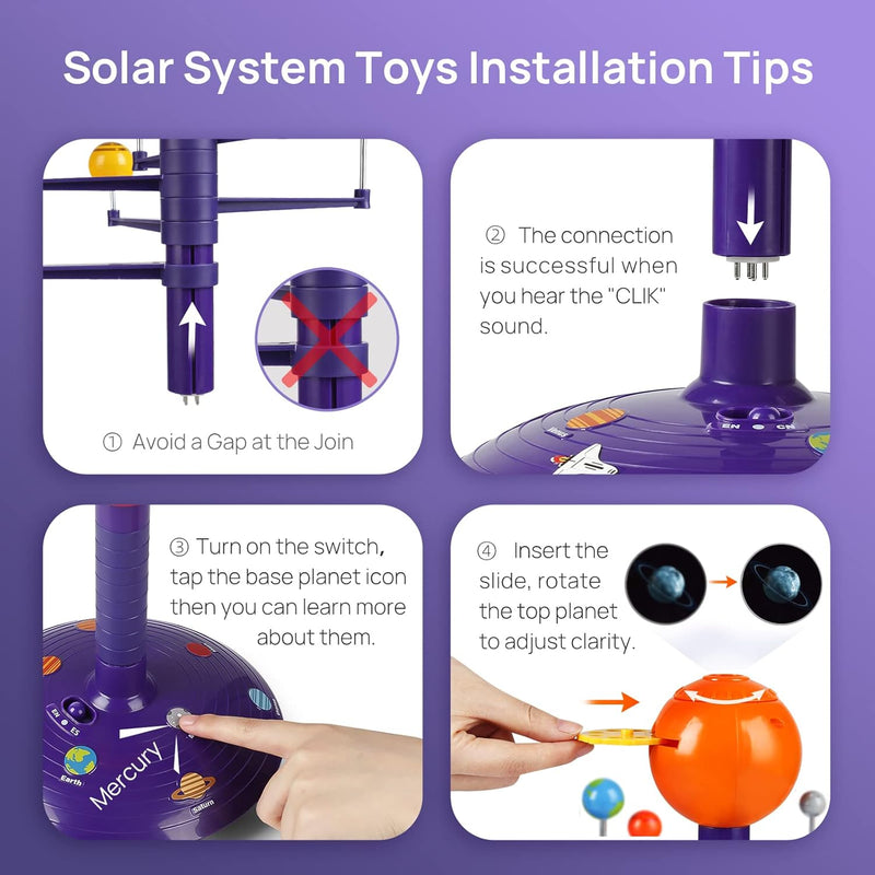 Science Can Talking Astronomy Solar System Model Kit for Kids, 8 Planets STEM Space Toys, Ages 3-5