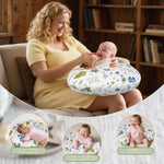 Nursing Pillow & Breastfeeding Pillow – Ergonomic C-Shape for Breastfeeding & Bottle Feeding, Standard Size Breathable with Washable Cover, Hypoallergenic,Tummy Time & Sitting Support (0-12Months)