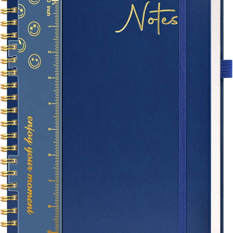 Hardcover Spiral Notebook Journal 8.5” x 11”, A4 Large Leather Notebooks for Women Men, Lined College Ruled Notebook, 50 Sheets/100 Pages, Spiral Bound Journals for Work School Note Taking, Green