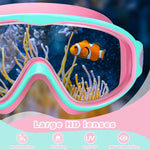 Keary 2 Pack Kids Swim Goggles for 3-15 UV Protection Anti-Fog Pool Water Swimming Goggles for Boys Girls Youth Toddler