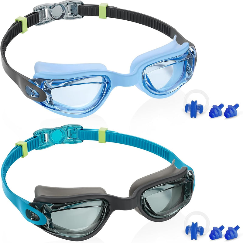 Aegend Swim Goggles for Kids Youth 3-14 Anti-Fog Anti-UV Comfort Fit Goggles for Swimming