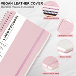 ABERLLS Lined Spiral Journal Notebook with 160 Pages, 8×5.7in, A5 Spiral Notebook, Journaling Notebooks for Work, School, Women, Men, College Ruled Spiral Notebook, Hardcover Leather Journals, Pink