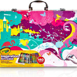 Crayola Inspiration Art Case Coloring Set - Tie-Dye (140ct), Art Supplies Set For Kids, Travel Drawing Kit, Gift for Girls & Boys, Ages 5+ [Amazon Exclusive]