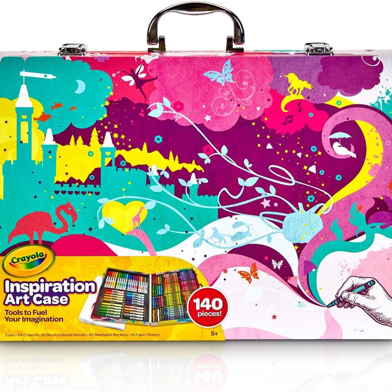 Crayola Inspiration Art Case Coloring Set - Tie-Dye (140ct), Art Supplies Set For Kids, Travel Drawing Kit, Gift for Girls & Boys, Ages 5+ [Amazon Exclusive]