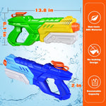 Quanquer 600cc Water Guns for Kids & Adults - 6 Pack Super Squirt Blasters Soaker with Long Range, High Capacity Pump Action, Summer Swimming Beach Outdoor Water Fighting Play Pool Toys for Boys Girls