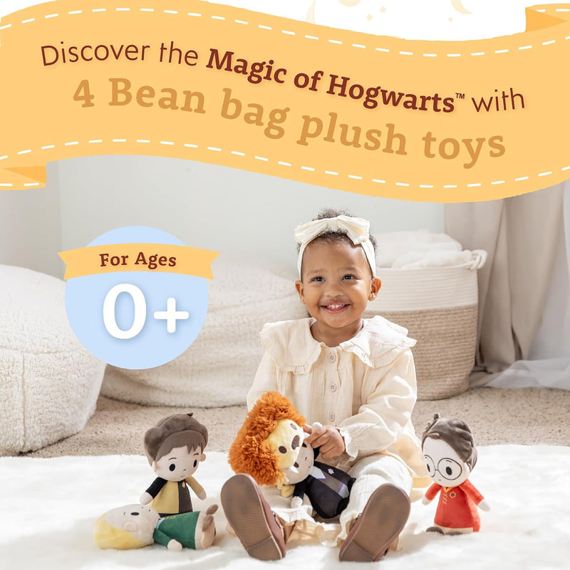 Kids Preferred Harry Potter Quidditch 4 Pc Plush Set - Harry Potter, Draco Malfoy, Cedric Diggory, and Luna Lovegood, Crinkle and Bean Filled Bottom