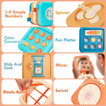 GRESEESM Busy Board Montessori Toy for 1 Year Old Boy Gifts, Travel Toys for Toddler 1-3, Sensory Activity Airplane Essential, Baby Boys Birthday Gift, Easter Basket & Stocking Stuffers