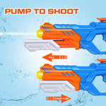 Quanquer 600cc Water Guns for Kids & Adults - 6 Pack Super Squirt Blasters Soaker with Long Range, High Capacity Pump Action, Summer Swimming Beach Outdoor Water Fighting Play Pool Toys for Boys Girls