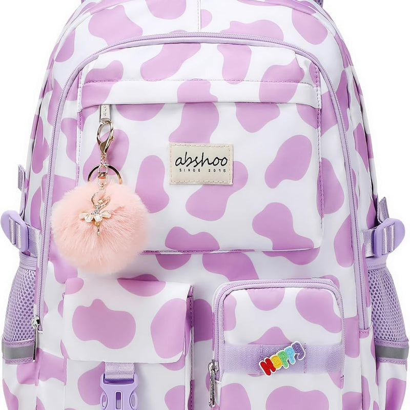 abshoo Big Student Laptop Backpack For College Women Middle High School Teen Girls Bookbag Travel Daypack (Black) | For College